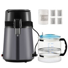 Uimoso 4L Water Distiller Purifier Machine Countertop Stainless Steel Interior