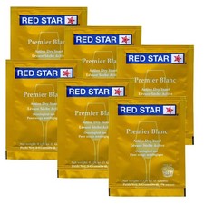 6 Pack Wine Yeast Red Star Premier Blanc Fermenting Champagne Alcohol