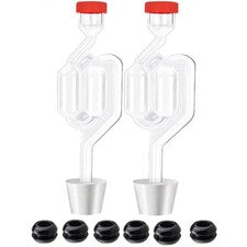 Zazolyne Airlock 2 Pack Transparent Brewing Airlocks Fermenting Twin Bubble A...