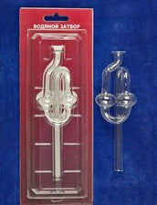 GLASS S-Shape Air Lock Twin Bubble Homebrew Beer Wine Fermentation Making Valve