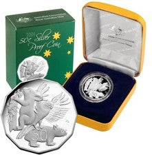 AUSTRALIA 50 Cents 2004 Silver Proof 'Student Design - Koala, Wombat & Parrot'