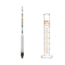 Wine Hydrometer Test Jar Triple Scale Alcohol Meter For Beer Wine Mead Kombucha