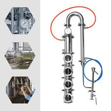 4" inch stainless moonshine still reflux column with copper bubble plate NEW