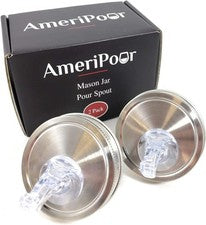 Mason Jar Pour Spouts Stainl With Flap - For Moonshine And Whiskey -