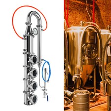 4" Stainless Steel Moonshine Still Reflux Column Flute Column with Bubble Plate