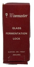 Winemaster Glass Fermentation Lock - Vintage Homebrew Wine Beer Making bx