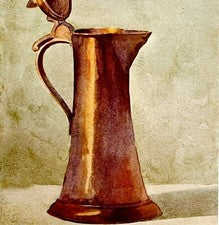 Metal Coffee Pot Still Life Example Painting 1900 Victorian Print DWW2B