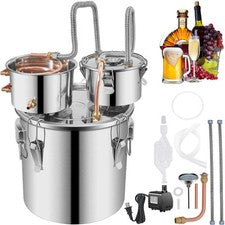 8Gal Alcohol Water Distiller Moonshine Still Home Wine Boiler Kit 3 Pots