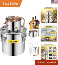 3 Gallon Stainless Steel Distiller with Built-in Thermometer for Whisky