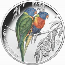 Niue 2024 RAINBOW LORIKEET Parrot John Gould Birds Australia $1 Oz Silver in OGP