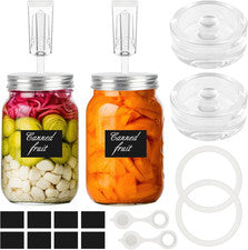 2 Set Fermentation Kit,  Fermentation Lids Glass Weights and Airlocks Compatible