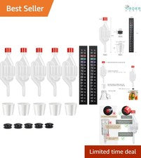 S-Shape Brewing Airlock Kit 5 Pack for Fermentation CO2 Venting and Monitoring