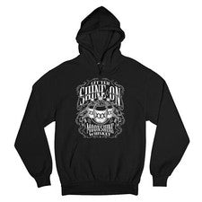 Git Yer Shine On Moonshine Whiskey Sweatshirt XXX Mason Jars Drinking Hoodie