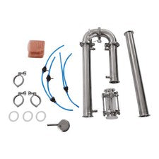 Brew Wine Making Tool 2" in Stainless Still Moonshine Reflux Distilling Column