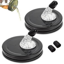 Mason Jar Pour Spouts,Free Flow Pouring Dispenser for Moonshine Whisky Pourin...
