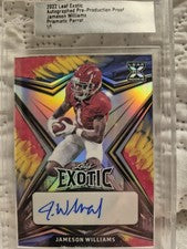 JAMESON WILLIAMS 1/7 AUTO RC!!🔥📈 2022 LEAF EXOTIC PRISMATIC🦜PARROT PROOF!🏈💪