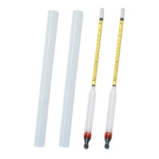 Alcohol Meter Hydrometer 0200 Proof Tralle Scale Spirits Moonshine 2 Pcs