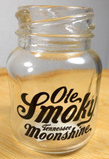Ole Smokey Tennessee Moonshine mason jar travel souvenir shotglass bar barware