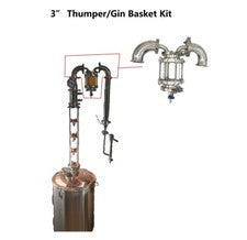 Stillmate S.S 3" Thumper/Gin Basket for Modular Pot still with 2" T.C Fittings