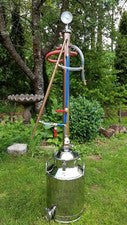 Copper Moonshine Still - Fit Beer Keg  - Water Distiller - Reflux Column
