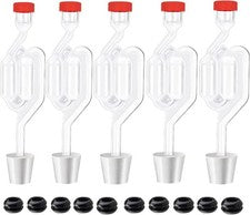 Zazolyne 5ct. S - Shape Airlock with # 6 Stopper 5pcs & Grommets 10pcs,