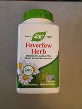 Feverfew Herb 180 Caps  by Nature's Way Expires 06/30/2028 New Sealed Headaches