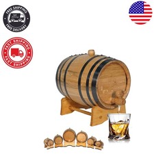 2L Oak Aging Barrel with Stand, Bung & Spigot - Quickly Age Cocktails & Spirits