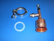 Moonshine Still Kit Topper Keg 2" x 1/2 Copper, Tri Clamp, Gasket, thermometer!!