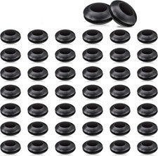 Mudder 50 Packs Airlock Grommet, Fermenter Lid Rubber for Black