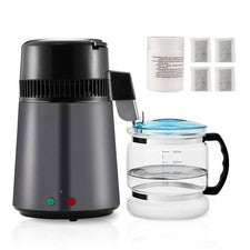 Water Distiller, 4L 1.05 Gallon Pure Water Purifier Filter For Home Countertop