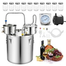 VEVOR 13.2 GAL/ 50L Alcohol Still Home Brewing Kit for DIY Whiskey Wine Brandy