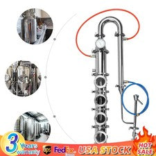 4" inch stainless moonshine still reflux column with copper bubble plate NEW