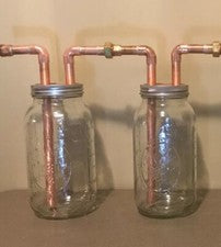 2-1/2” Tandem Mason Jar Thumpers for Wide Mouth Half Gallon Mason Jars W/ Unions