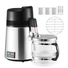 Uimoso 6L Countertop Water Distiller 900W Power & Stainless Steel Glass Design