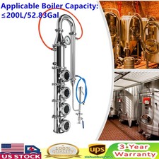 4" inch stainless moonshine still reflux column with copper bubble plate NEW