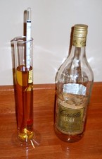 PROOF & TRALLE % ALCOHOL HYDROMETER for MOONSHINE STILL and DISTILLED SPIRITS