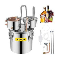 VEVOR Alcohol Still 5GAL/20L, Alcohol Distiller with Thumper Keg, D... Fast Ship
