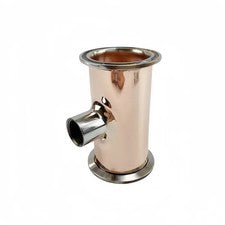 Tri-Clamp 2" OD64mm Tube Copper/SS304 Distillation Pipe 1/2" Thermometer Port