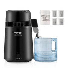 Uimoso 4L Water Distiller Purifier Machine Countertop 1 L/H Stainless Steel 750W