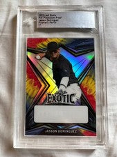 2022 Leaf Exotic Jasson Dominguez RC Prismatic Parrot Refractor Proof SSP 1/1
