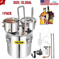 Alcohol Still 13GAL/50L, Alcohol Distiller w/ Thumper Keg Distillery Kit Brewing