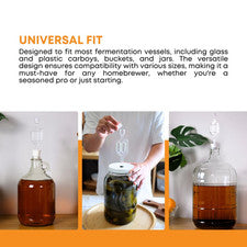 Twin Bubble Airlock and Carboy Bung (Pack of 2)