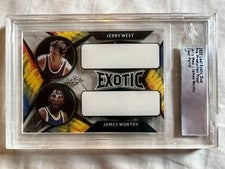 2022 Leaf Exotic Jerry West James Worthy Clear Parrot Refractor Proof SSP 1/1