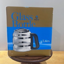 Megahome Glass Bottle 4L Replacement Carafe for Water Distiller System Clear