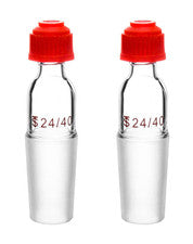 2 Pack 24/40 Thermometer Inlet Adapter Glass Joint for Lab Distillation Use Chem