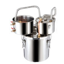 3Gal Water Alcohol Distiller w/Thumper Keg&8W Water Pump,Condenser Distiller Kit