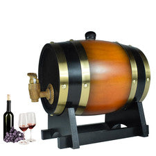 Aimee_Jl 1.5L Whiskey Barrel Dispenser Oak Aging Barrels Home Whiskey Barrel