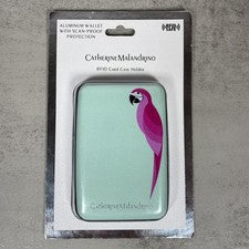 Catherine Malandrino RFID Card Case Holder With Scan Proof Protection Parrot NEW