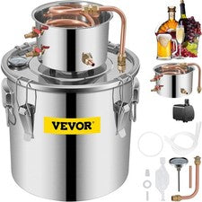 [New]Alcohol Still 9.6Gal/38L,Alcohol Distiller w/Circulating Pump,Alcohol Still