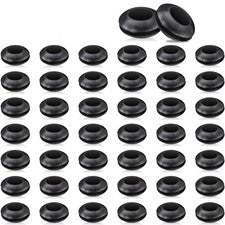 Mudder 50 Packs Airlock Grommet, Fermenter Lid Rubber for Black